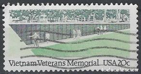 Sellos: ESTADOS UNIDOS 1984 - MONUMENTO A LOS COMBATIENTES MUERTOS EN VIETNAM - USADO